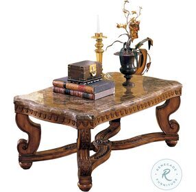 Tarantula Burnished Brown Cherry Marble Top Occasional Table Set