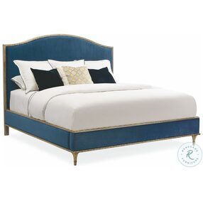 Fontainebleau Aglow And Blue Upholstered Panel Bedroom Set
