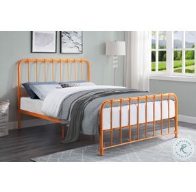 Bethany Orange Full Metal Bed In A Box