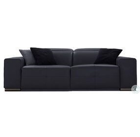 Camilla Anthracite Leather Power Reclining Sofa with Adjustable Headrest