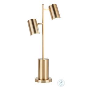 Cannes Gold Metal Table Lamp