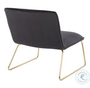 Casper Black Velvet Accent Chair