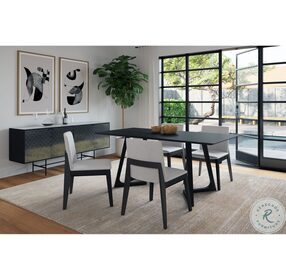 Godenza Black Rectangular Dining Table