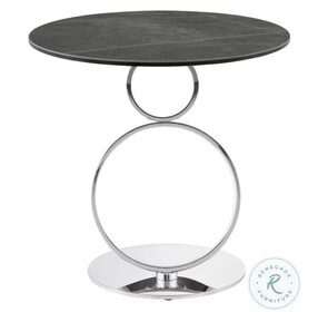 Satellite Gray And Silver End Table