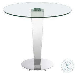Enzo Clear Glass Counter Height Dining Room Set