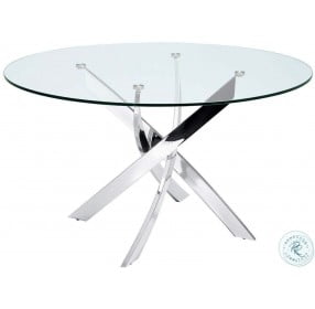 Galaxy Chrome Dining Room Set with Creek Dining Chairs