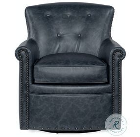 CC326-045 Blue Swivel Club Chair