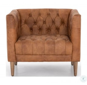 Williams Natural Washed Camel Leather Chair