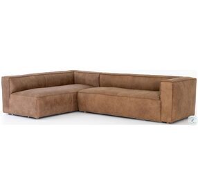 Nolita Natural Washed Sand Small LAF Sectional