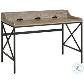 Corday Gray Wood And Black Home Office Set