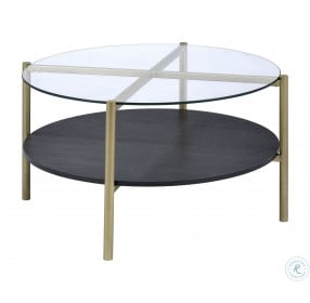 Blaine Black And Gold 3 Piece Occasional Table Set