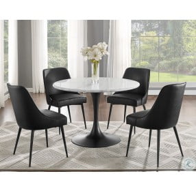 Colfax Black Leatherette Side Chair Set Of 2