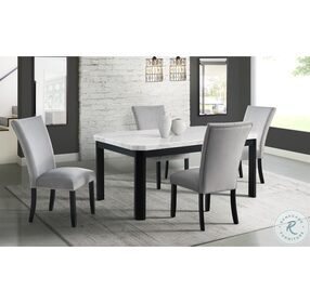 Celine White And Black Dining Table