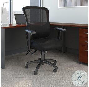 Custom Comfort Black Nylon Mesh High Back Multifunction Mesh Swivel Executive Office Chair