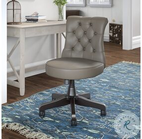 Arden Lane Washed Gray Mid Back Tufted Swivel Office Chair
