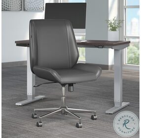 Bay Street Dark Grey Wingback Adjustable Office Chair