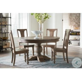 Chatham Downs Weathered Teak 48" Round Dining Table