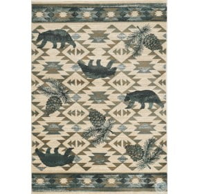 Chester Ivory And Blue Montana Extra Large Area Rug