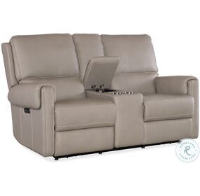 Somers Dark Taupe Power Reclining Loveseat with Power Headrest