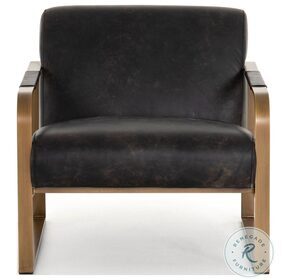 Jules Rialto Ebony Leather Chair
