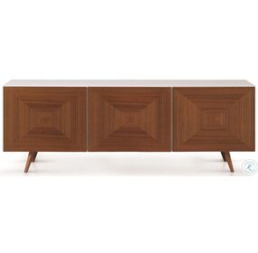 City White And Walnut Sideboard