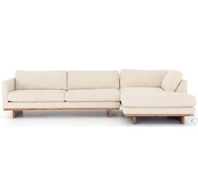 Everly Irving Taupe 2 Piece 70" RAF Chaise Sectional