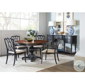 Charleston Brown And Black 74" Extendable Dining Table