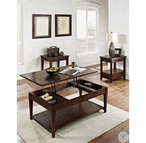 Crestline Cherry Lift Top Occasional Table Set