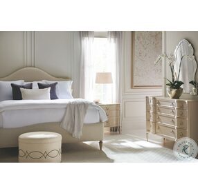 A Night In Paris Sparkling Argent Queen Upholstered Panel Bed