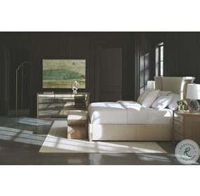 Beauty Sleep Woodland Gray Queen Upholstered Panel Bed