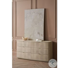 Simply Perfect Ivory Faux Shagreen Dresser