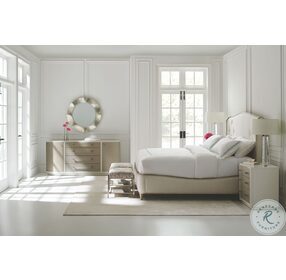 Clear The Air Neutral King Upholstered Panel Bed