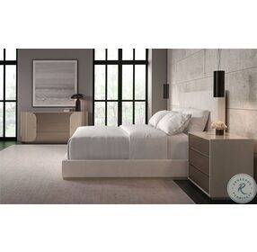 The Boutique Pearl And Cream Upholstered King Panel Bed