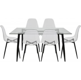 Clara Black And Clear Dining Set