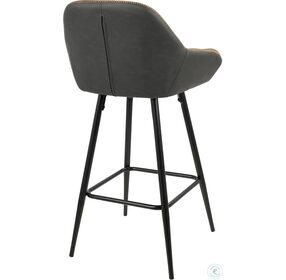 Clubhouse Black And Gray Counter Stool Set of 2