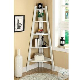 Lyss White Ladder Shelf