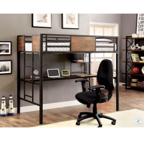 Clapton Twin Loft Bed with Workstation