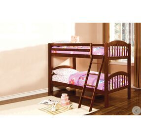 Coney Island Cherry Twin Over Twin Bunk Bed