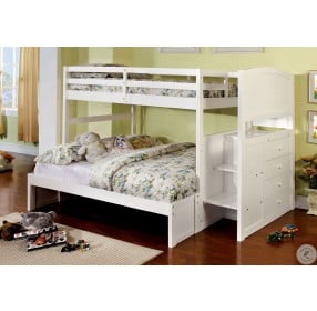 Appenzell White Twin Over Full Bunk Bed