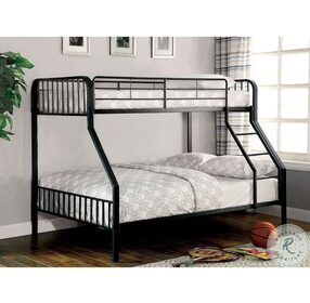Clement Black Metal Twin Over Full Bunk Bed