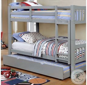 Cameron Gray Twin Over Twin Bunk Bed