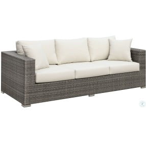 Somani Gray and Ivory Outdoor Living Room Set