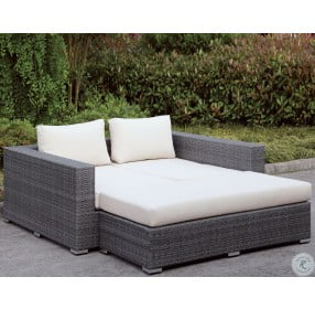 Somani Gray and Ivory Twin Daybed