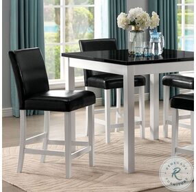 Mathilda Black And White 5 Piece Counter Height Dining Set