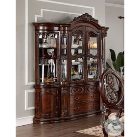 Normandy Brown Cherry Buffet With Hutch