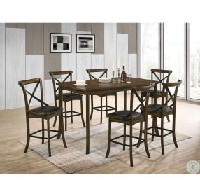Buhl I Burnished Oak And Espresso Counter Height Side Chair Set Of 2