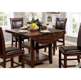 Meagan II Brown Cherry Round Counter Height Dining Table