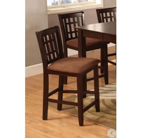 Eleanor Espresso Counter Height Chair Set of 2