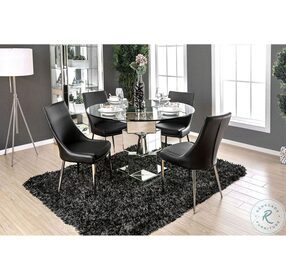 Izzy Silver And Black Side Chair Set of 2