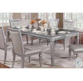 Alena Silver Extendable Dining Room Set